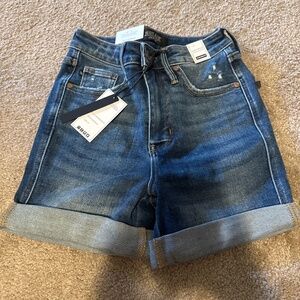 Just blue shorts